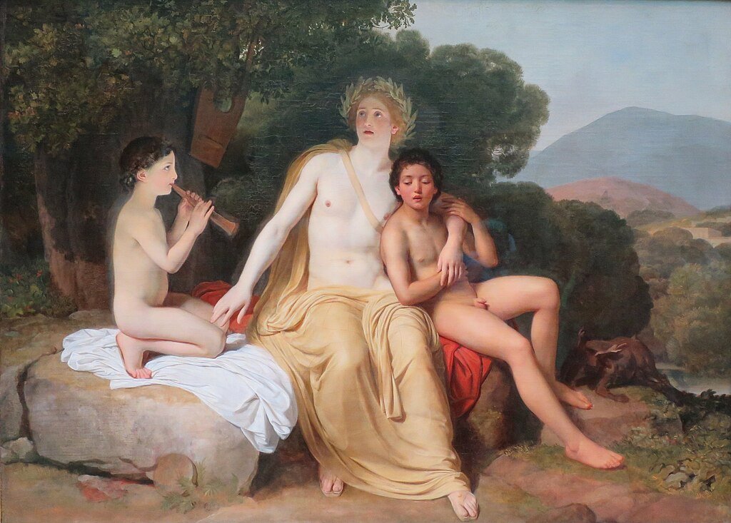 Apollo, Hyacinthus and Cyparis singing and playing by Alexander Ivanov